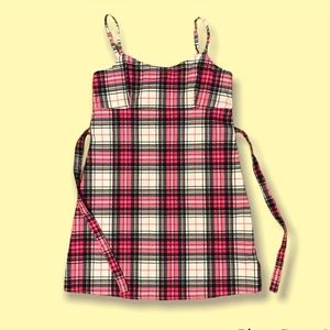 Brandy Melville Pink Plaid Dress